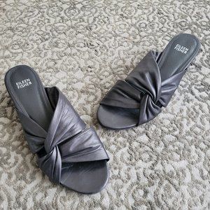 Eileen Fisher Charcoal Twist Sandals